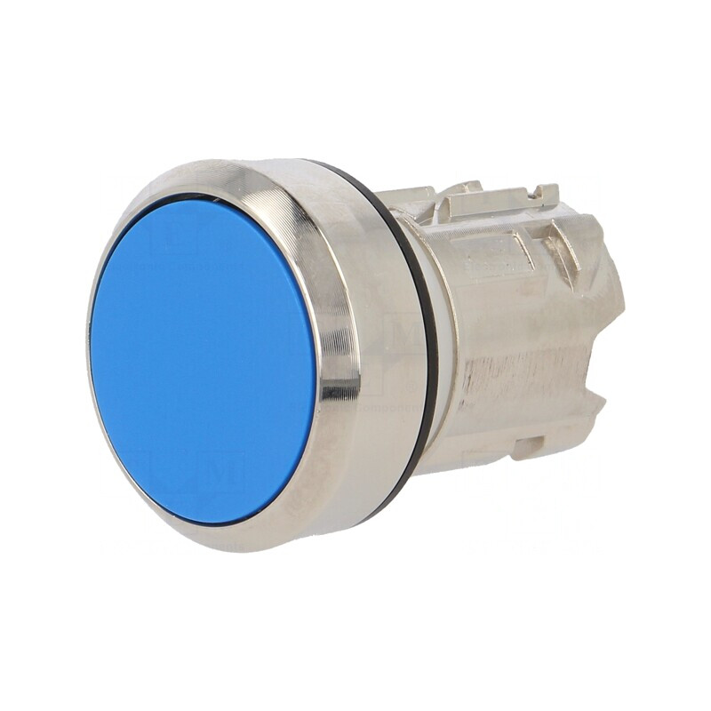 Comutator de Apăsare 22mm 2 Pozitii Albastru | Electronic-mag.ro | Componente Electronice