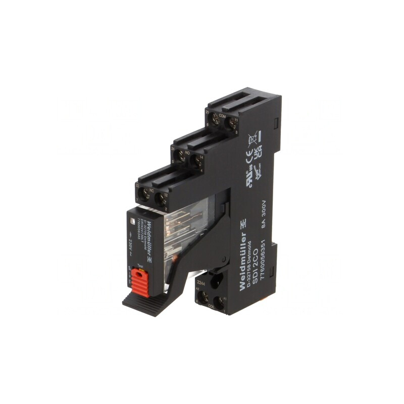 Releu Intermediar DPDT 230VAC 5A pentru Șină DIN | Electronic-mag.ro | Componente Electronice