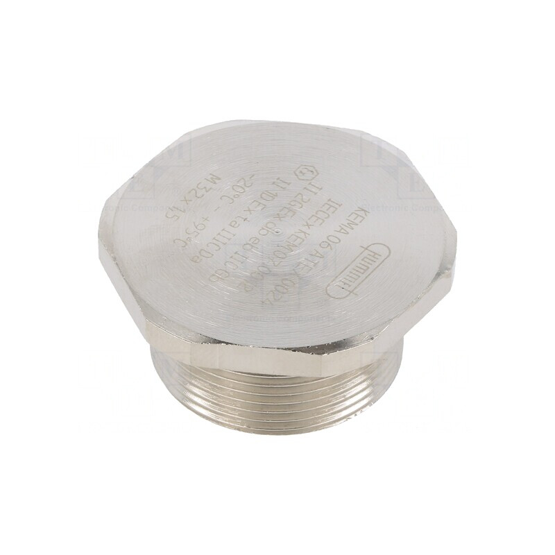 Capac de protecție IP68 din alamă nichelată M32 1.5 | Electronic-mag.ro | Componente Electronice