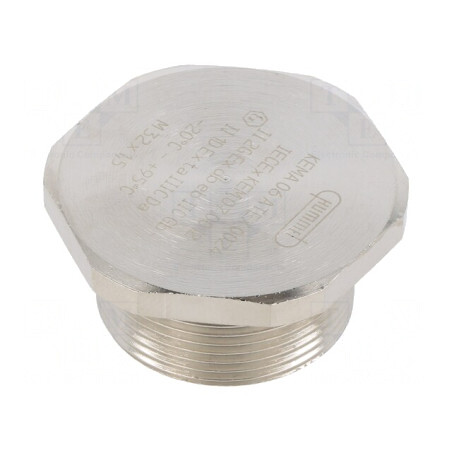 Capac de protecție IP68 din alamă nichelată M32 1.5 | Electronic-mag.ro | Componente Electronice