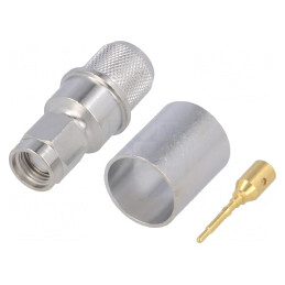 Mufă SMA tată drept 50Ω crimpat pentru cabluri B7810A/B9913/CNT-400/LMR400 | Electronic-mag.ro | Componente Electronice
