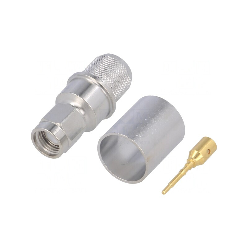 Mufă SMA tată drept 50Ω crimpat pentru cabluri B7810A/B9913/CNT-400/LMR400 | Electronic-mag.ro | Componente Electronice