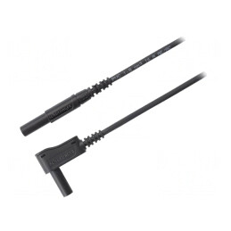Cablu de măsurare 16A 0,5m negru PVC | Electronic-mag.ro | Componente Electronice