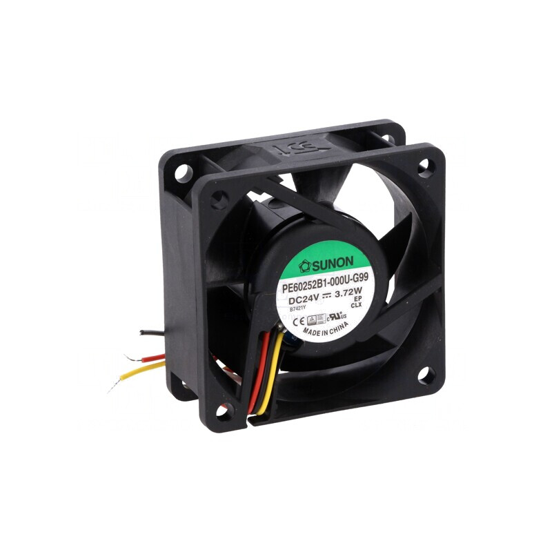 Ventilator axial DC 24V 60x60x25mm 61,16m3/h 44dBA cu bilă | Electronic-mag.ro | Componente Electronice
