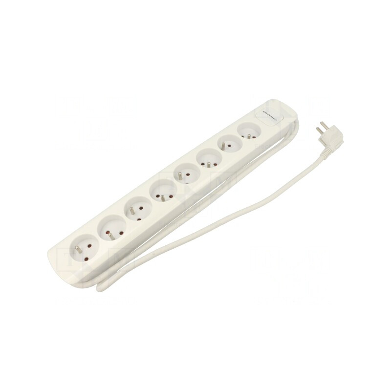 Prelungitor alimentare 8 prize alb 1.8m 16A | Electronic-mag.ro | Componente Electronice