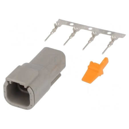 Conector cablu-cablu DTM mufă PIN 4 crimpat | Electronic-mag.ro | Componente Electronice
