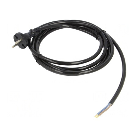 Cablu Alimentare Negru 3m 16A 2x1,5mm2 | Electronic-mag.ro | Componente Electronice