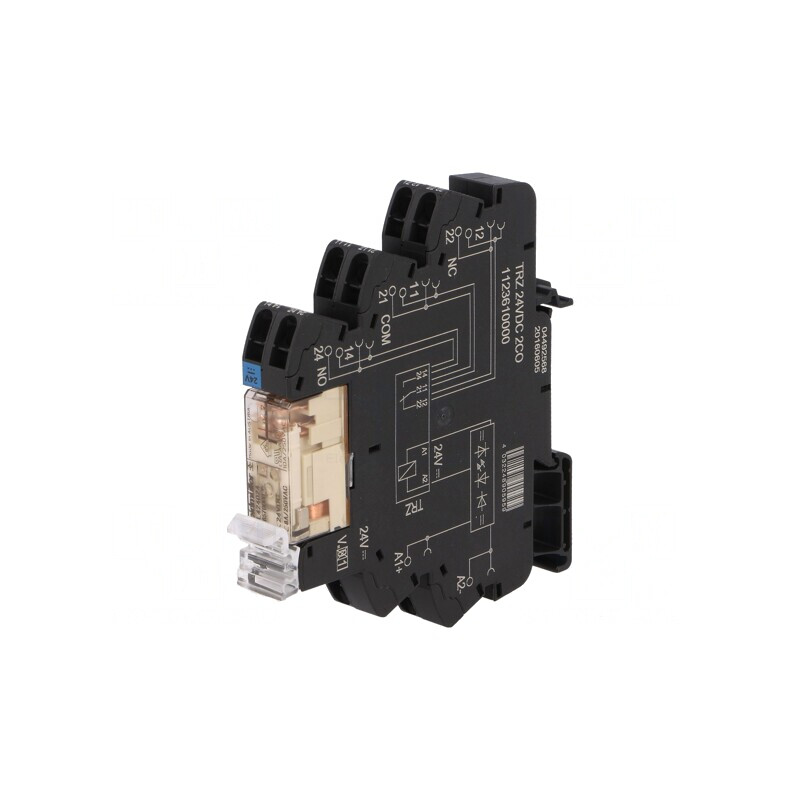 Releu Intermediar DPDT 24VDC 8A pentru Șină DIN | Electronic-mag.ro | Componente Electronice