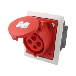 Conector alimentare AC trifazat 32A 400VAC IP44 Soclu Mamă | Electronic-mag.ro | Componente Electronice