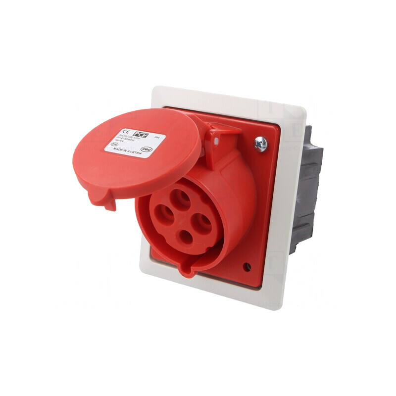 Conector alimentare AC trifazat 32A 400VAC IP44 Soclu Mamă | Electronic-mag.ro | Componente Electronice
