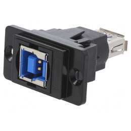 Adaptor USB A-B DualSlim USB 3.0 Aurit Metal CP30706NMB | Electronic-mag.ro | Componente Electronice