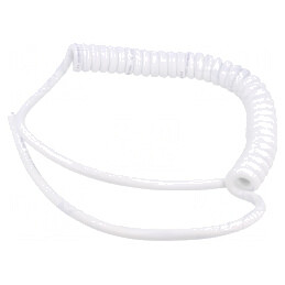 Cablu Spiră Neecranat PUR Alb 0,3m 2x1,5mm2 | Electronic-mag.ro | Componente Electronice