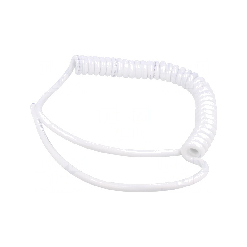 Cablu Spiră Neecranat PUR Alb 0,3m 2x1,5mm2 | Electronic-mag.ro | Componente Electronice