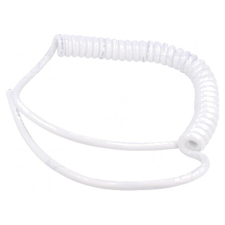 Cablu Spiră Neecranat PUR Alb 0,3m 2x1,5mm2 | Electronic-mag.ro | Componente Electronice