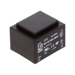 Transformator Încapsulat 1,5VA 230VAC 18V 83mA PCB | Electronic-mag.ro | Componente Electronice