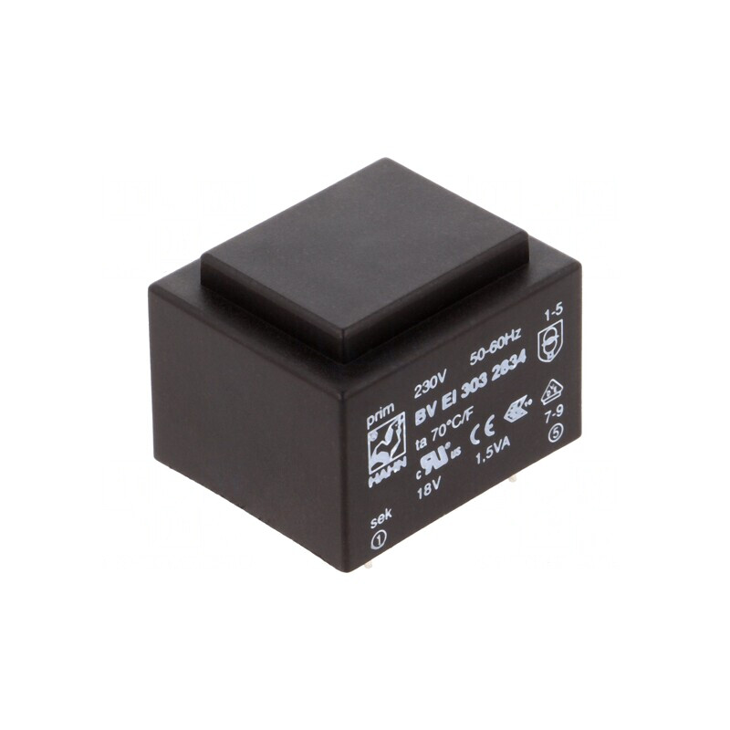 Transformator Încapsulat 1,5VA 230VAC 18V 83mA PCB | Electronic-mag.ro | Componente Electronice Transformator Încapsulat 1,5VA 230VAC 18V 83mA PCB | Electronic-mag.ro | Componente Electronice