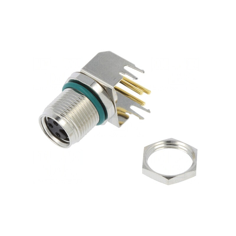Conector M8 Mamă 3PIN 90° IP68 Metal 60V 4A | Electronic-mag.ro | Componente Electronice Conector M8 Mamă 3PIN 90° IP68 Metal 60V 4A | Electronic-mag.ro | Componente Electronice