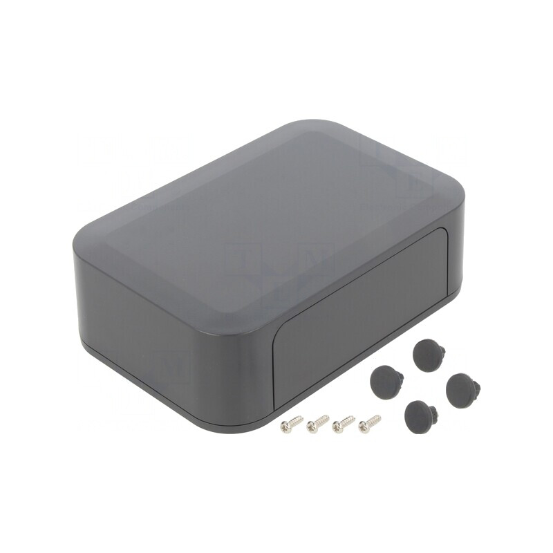 Carcasă ABS Gri Închis cu Panou PF 125x85x35mm | Electronic-mag.ro | Componente Electronice