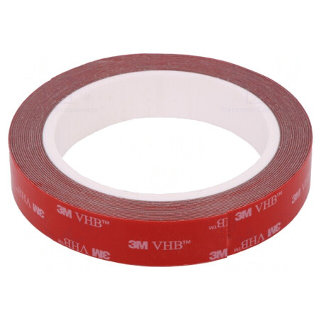 Bandă adezivă acrilică gri 19mm x 5m 230°C | Electronic-mag.ro | Componente Electronice