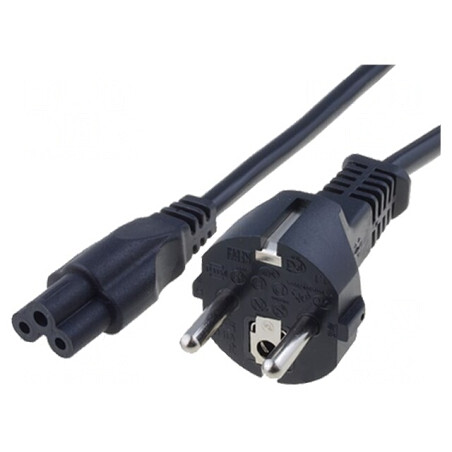 Cablu Alimentare Schuko la IEC C5 2m Negru | Electronic-mag.ro | Componente Electronice