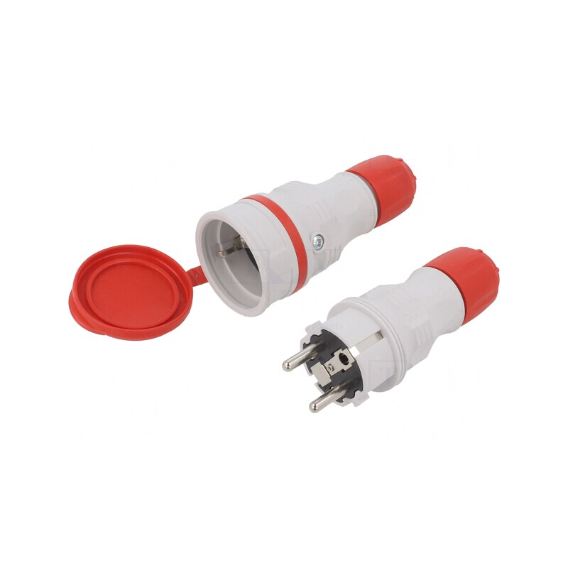 Conector Alimentare AC 2P PE 250VAC 16A | Electronic-mag.ro | Componente Electronice