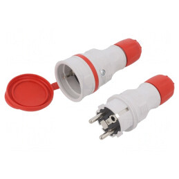 Conector Alimentare AC 2P PE 250VAC 16A | Electronic-mag.ro | Componente Electronice