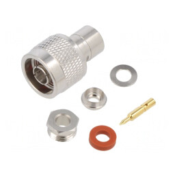 Mufă N tată 50Ω pentru cablu PTFE | Electronic-mag.ro | Componente Electronice