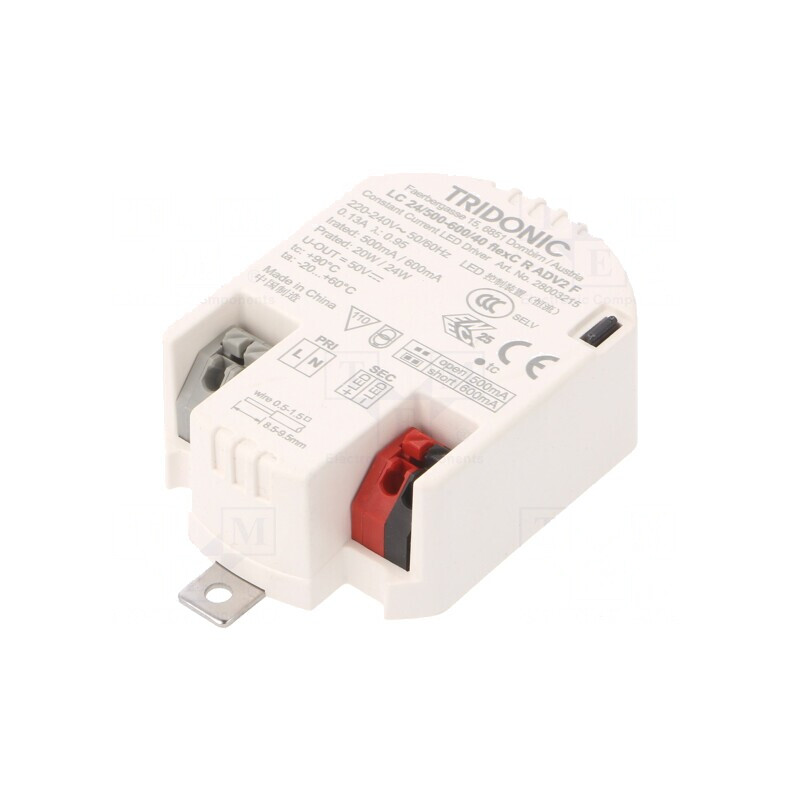 Alimentator LED 24W 24-40VDC 500-600mA 198-264VAC | Electronic-mag.ro | Componente Electronice