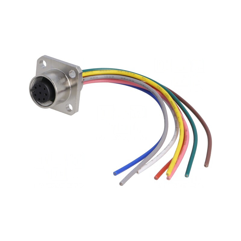 Soclu M12 8 pini mamă IP67 30V 2A | Electronic-mag.ro | Componente Electronice