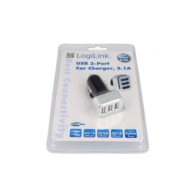 Încărcător Auto USB Triplu 12-24V | Electronic-mag.ro | Componente Electronice