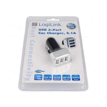 Încărcător Auto USB Triplu 12-24V | Electronic-mag.ro | Componente Electronice