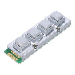 Tastatură Metalică 4 Butoane Rezistentă | Electronic-mag.ro | Componente Electronice