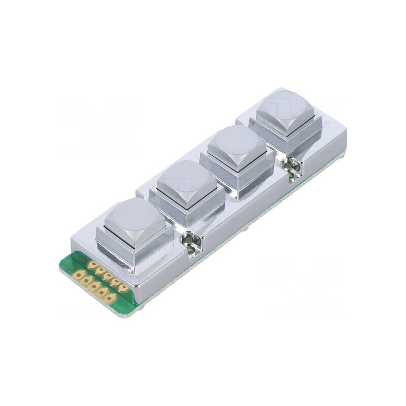 Tastatură Metalică 4 Butoane Rezistentă | Electronic-mag.ro | Componente Electronice