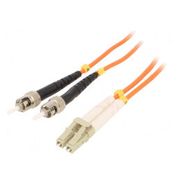 Patch Cord Fibră OM2 LC/UPC-ST/UPC 10m Portocaliu | Electronic-mag.ro | Componente Electronice