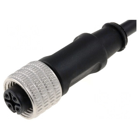 Cablu de Conectare M12 4 PIN 5m 250VAC 4A IP67 | Electronic-mag.ro | Componente Electronice