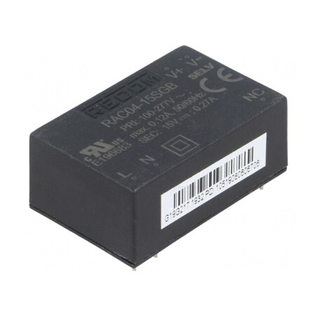 Convertor AC/DC 4W 15VDC | Electronic-mag.ro | Componente Electronice