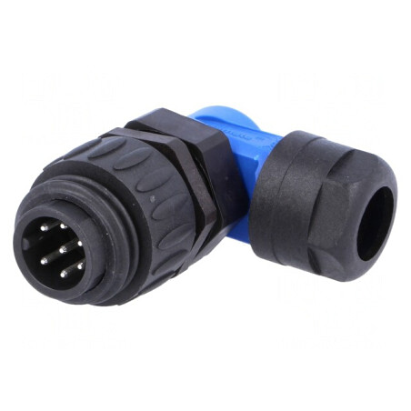 Conector circular cu 7 pini pentru cablu - Argintat | Electronic-mag.ro | Componente Electronice