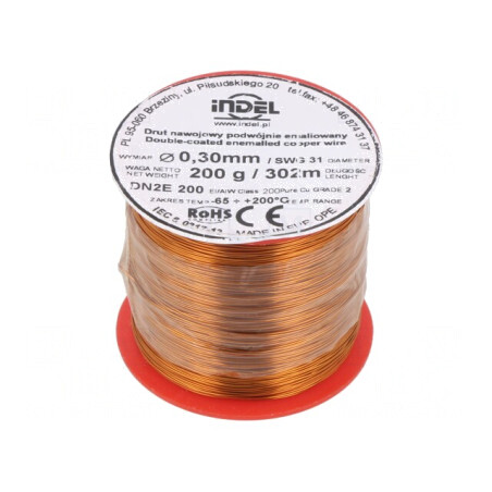 Sârmă Emailată Dublu 0,3mm 0,2kg Cu | Electronic-mag.ro | Componente Electronice