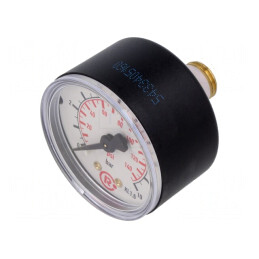 Manometru 0-10 Bar 50mm pentru Lichide și Gaze Inerte | Electronic-mag.ro | Componente Electronice