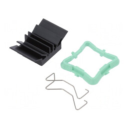 Radiator extrudat cu aripioare BGA negru 19x19mm | Electronic-mag.ro | Componente Electronice