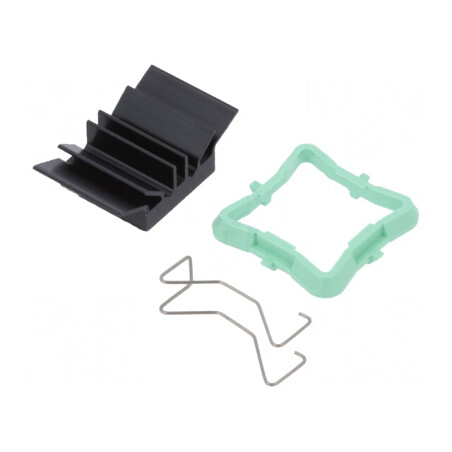 Radiator extrudat cu aripioare BGA negru 19x19mm | Electronic-mag.ro | Componente Electronice