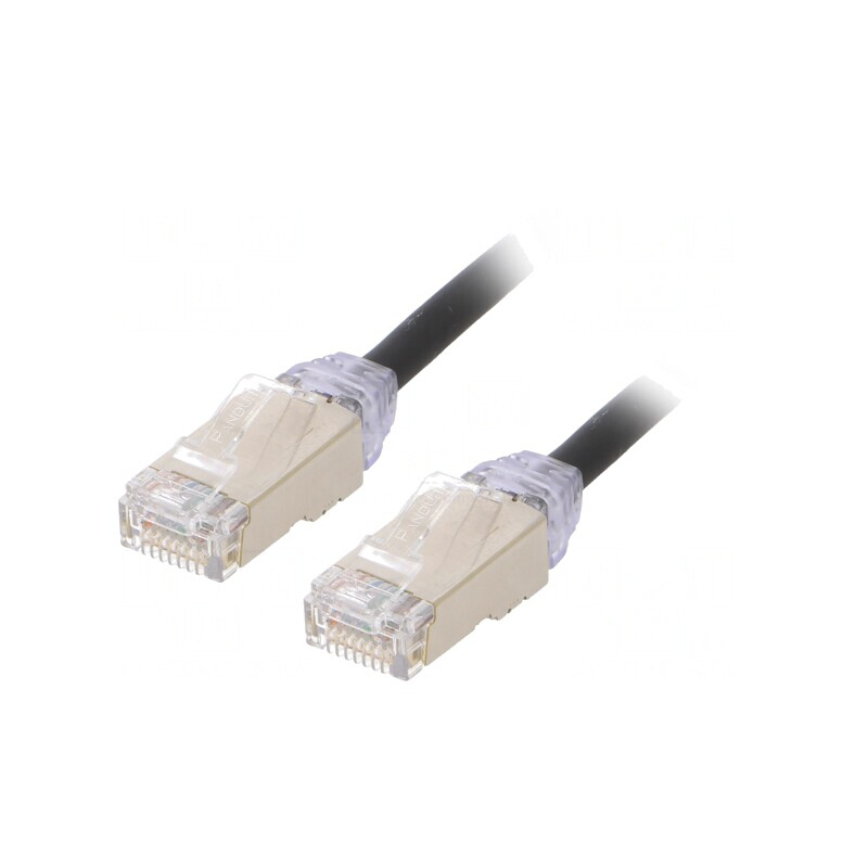Patch cord F/UTP Cat6a negru 1m LSZH 28AWG | Electronic-mag.ro | Componente Electronice Patch cord F/UTP Cat6a negru 1m LSZH 28AWG | Electronic-mag.ro | Componente Electronice
