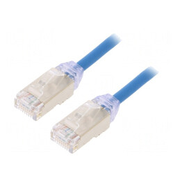 Patch Cord TX6A-28 F/UTP LSZH Albastru 1m 28AWG | Electronic-mag.ro | Componente Electronice