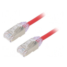 Patch Cord STP 1m Cat6a Roșu | Electronic-mag.ro | Componente Electronice