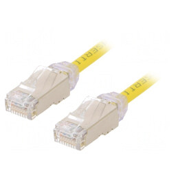 Patch Cord F/UTP Cat6A Galben 1m LSZH 28AWG | Electronic-mag.ro | Componente Electronice