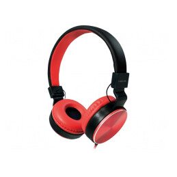 Căști Stereo Jack 3.5mm Roșii 1.2m | Electronic-mag.ro | Componente Electronice