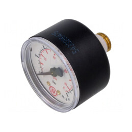 Manometru 0-6 bar 50mm pentru Lichide și Gaze Inerte | Electronic-mag.ro | Componente Electronice