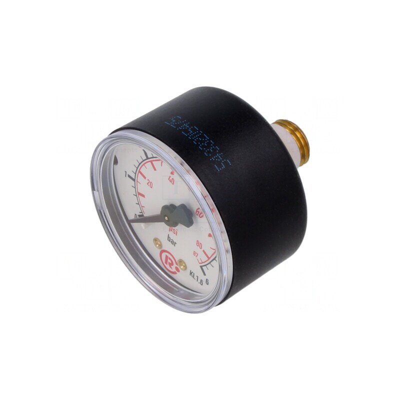 Manometru 0-6 bar 50mm pentru Lichide și Gaze Inerte | Electronic-mag.ro | Componente Electronice