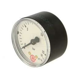 Manometru 0-16 bar 50mm pentru lichide și gaze inerte | Electronic-mag.ro | Componente Electronice