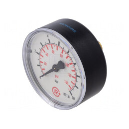 Manometru 0-10 bar 63 mm pentru Lichide și Gaze Inerte | Electronic-mag.ro | Componente Electronice
